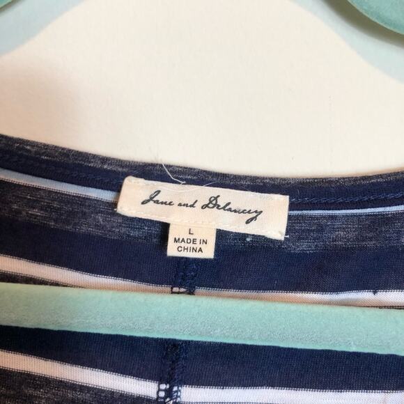 Striped Tie Front Tank - Picture 3 of 6